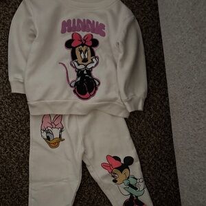 Disney Minnie and Daisy Kids Matching Set - White and Pink